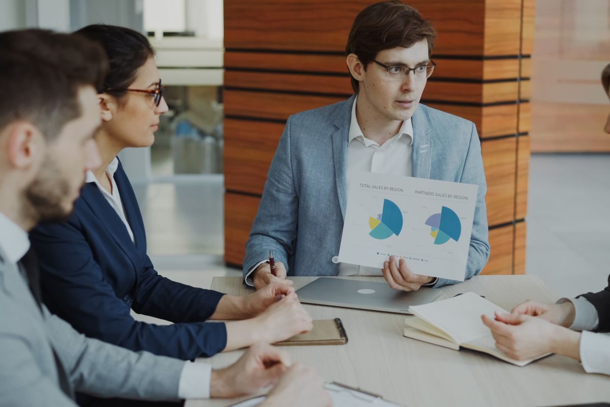 A group of colleagues in a meeting